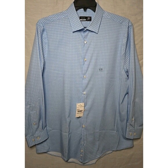 J. Ferrar Other - J Ferrar Regular Fit Stretch Long Sleeve Button Shirt Sz Lg 16-16½, Blue Link